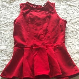 Red Peplum Top